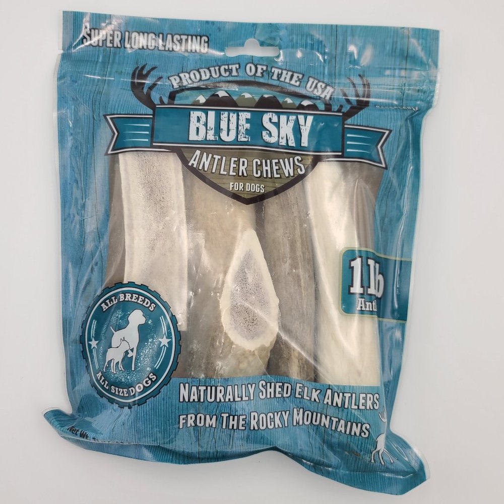 New Blue Sky Shed Elk Antler Chews 1 lb
